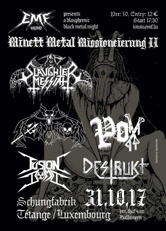 EMF Black Metal Night 31.10.2017 in Tétange